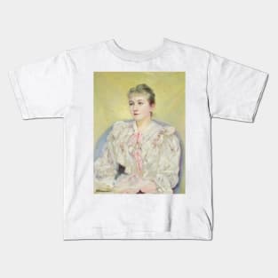 Portrait of a Woman by Wladyslaw Podkowinski Kids T-Shirt